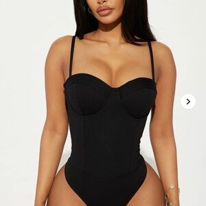 Black Strappy Bodysuit